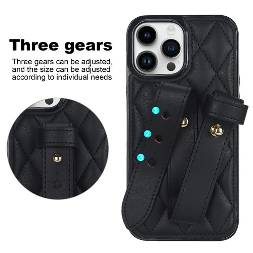 For iPhone 14 13 12 11 Pro Max XR 8 7 Plus PU Leather Shockproof Wristlet Case - Picture 13 of 37