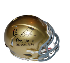 BRANDON JOSEPH signed (NOTRE DAME IRISH) Play Like a Champion mini helmet JSA BRANDON JOSEPH signed (NOTRE DAME IRISH) Play Like a Champion mini helmet JSA