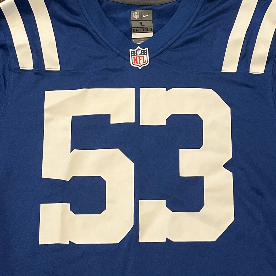 Camiseta deportiva grande de los Indianapolis Colts azul Leonard Nike para hombre Foto 4 de 4