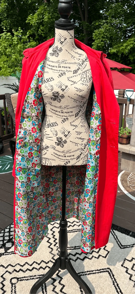 Perry ELLIS portfolio Red floral lining jacket so much detail Size sm 2