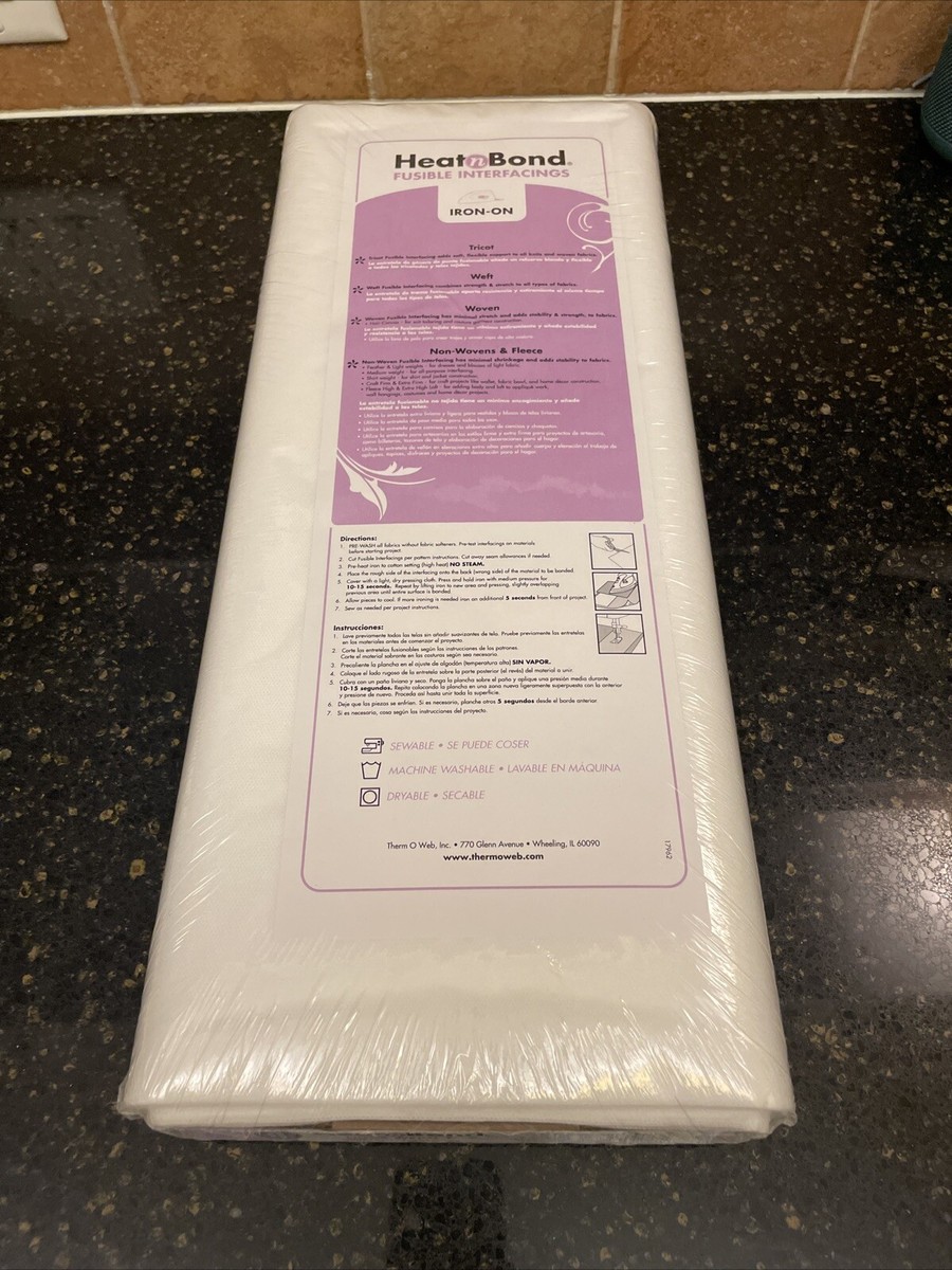 HeatnBond Fusible Interfacing – Medium Weight Non-Woven, 20" X 25 Yards, White - View #8
