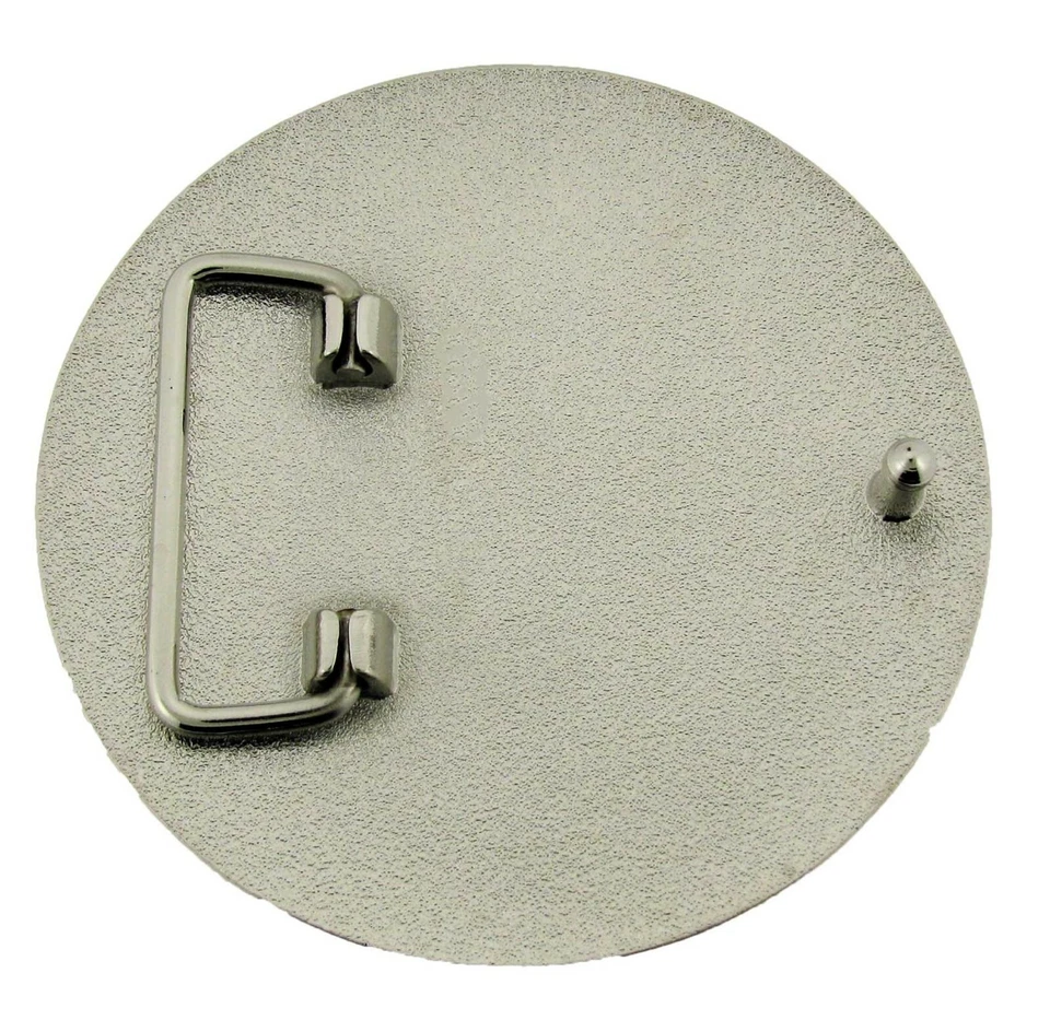 No More Bull Long Horn Belt Buckle Texas Cowboy Red Silver Metal New Big Rodeo - Image 2 of 4