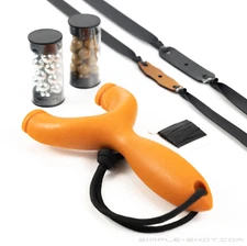 SimpleShot SPARROW Slingshot Designed by Zach Fowler, 2 Bands, Steel & Clay Ammo
