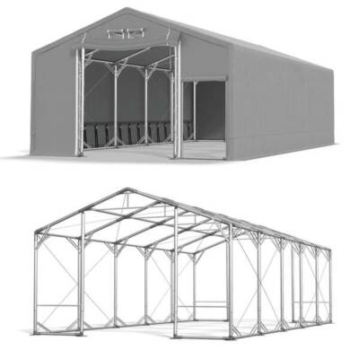 Lagerzelt 5x10x2,5m Industriezelt Weidezelt Zelthalle 10x5 Ganzjähriges SFR PP