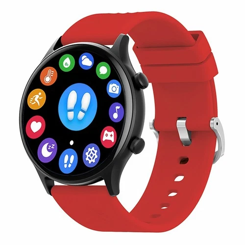 Atlanta Fitnesstracker Smartwatch Schritte Puls Blutdruck Telefon Rot - 9726/1