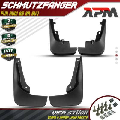 4x Spritzschutz Schmutzfänger für Audi Q5 8R 8RB 2009-2017 Sport Modell S-Line