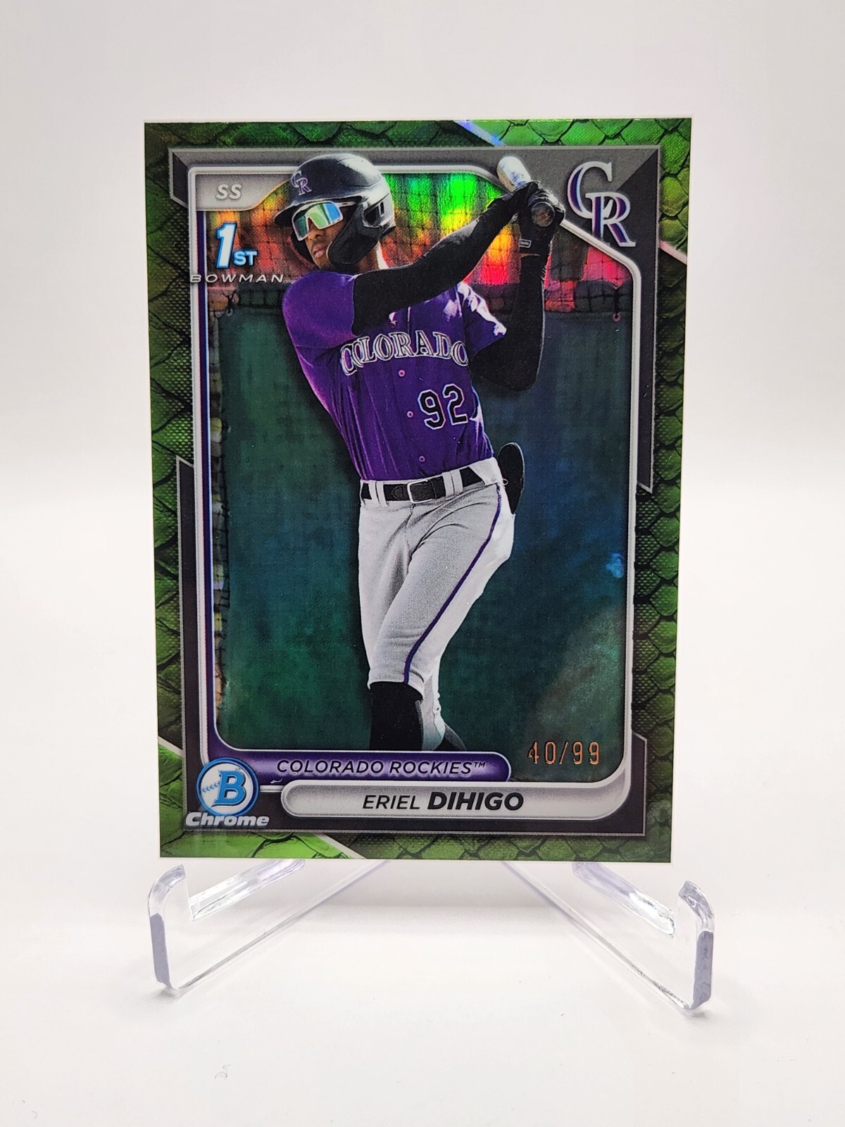 2024 Bowman Chrome Eriel Dihigo Reptilian Green Refractor /99 #BCP-200