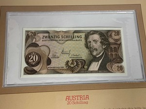 1967 Schilling Austria Bank Note Serial Number L B Unc Gem Choice Mr Ebay