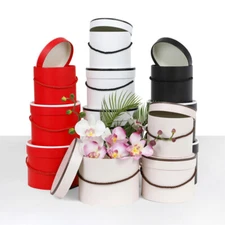 Premium Quality Round Flower Box, Floral Gift Box, Set of 3 pcs, with Lids 