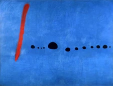 JOAN MIRO BLUE II SURREALISM ART GICLEE PRINT FINE CANVAS