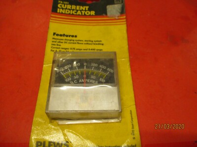 CURRENT INDICATOR--PLEWS 72-181-6-12-24 VOLT MEASURES CURRENT FLOW