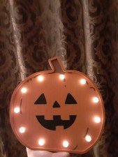 Vintage Halloween decoration jack-o'-lantern pumpkin lights up scarce neat