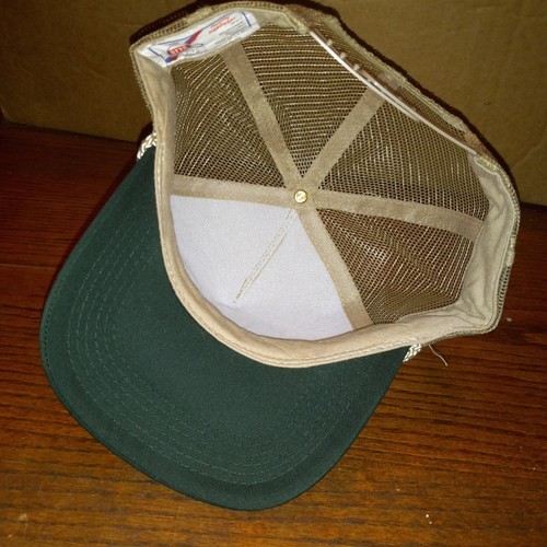 Kalamazoo Valley Antique 25 Tractor Club Cap Hat Trucker Tan Green Adjustable - Picture 5 of 5