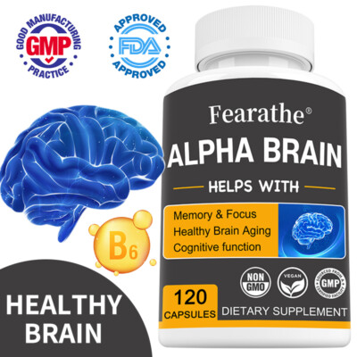 Alpha Brain Memory & Focus -30/60/120 Kapseln - MHD 08/2026 -Kostenloser Versand