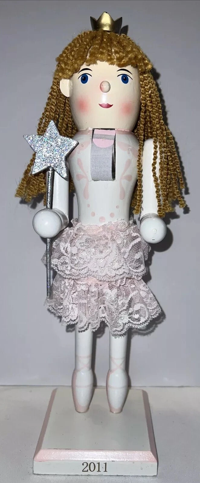 Pink Ballerina Princess Wooden Nutcracker 14" 2011 Limited Edition Balletcore