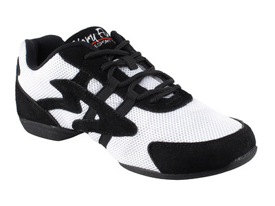 White & Black Latin Salsa Very Fine Women's Dance Sneaker VFSN012 Low Profile 