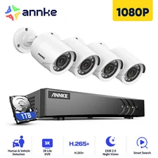 ANNKE 5MP Lite 5IN1 8CH DVR 1080P CCTV Security Camera System AI Detection 1TB