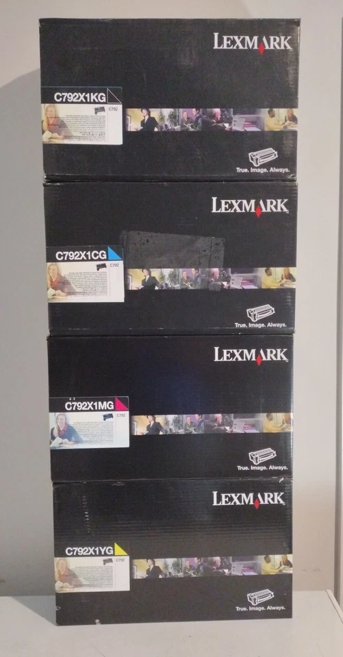 4pack LEXMARK C792X1KG C792X1CG C792X1MG C792X1YG Set For C792 & X792 New Sealed - Image 4 of 4