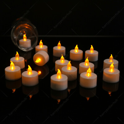 24 STCK. Flammenlose LED Teelichter Kerzen Flackernd Batteriebetrieben Hochzeit UK