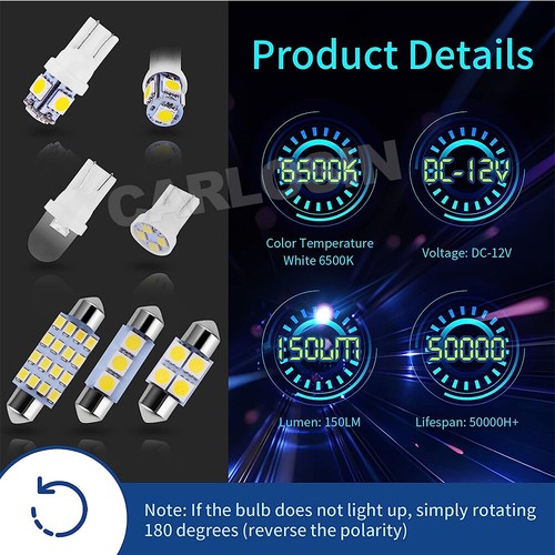28PCS Car Interior LED Light Bulbs For Map Dome License Plate Lamp Kit AU STOCK - Picture 3 of 12