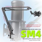 For SHURE SM4 Kit Suspension Microphone Boom Arm Stand Shock Mount Crane Holder