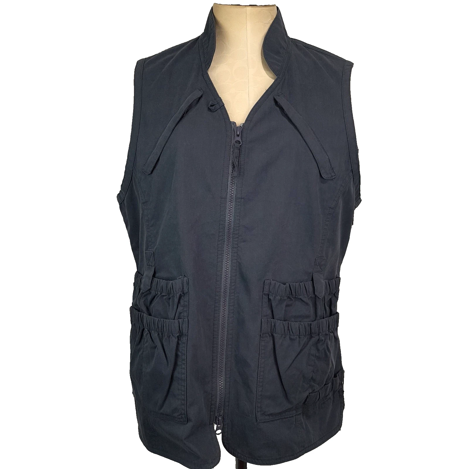 Duluth Trading Co Vest Mens L Gray Utility Fishing Outdoors Hiking Mesh Gorpcore