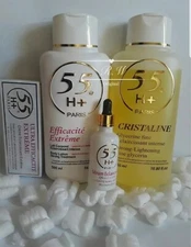 55H+ EXTRÊME STRONG TREATMENT SET (lotion+serum+glycerin+cream)..Free Shipping 