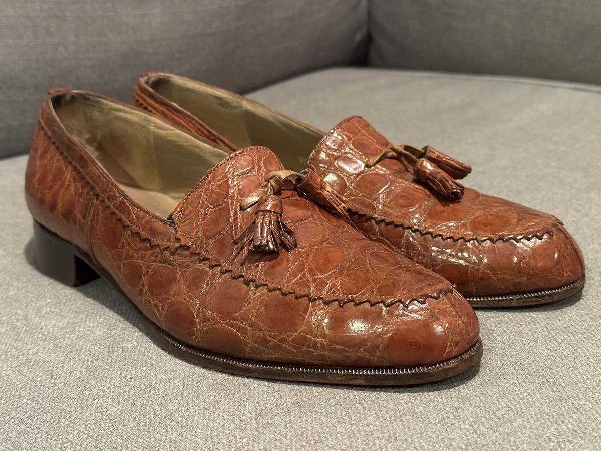 R. Martegani Alligator Tassels Dress Shoes Men display picture 1