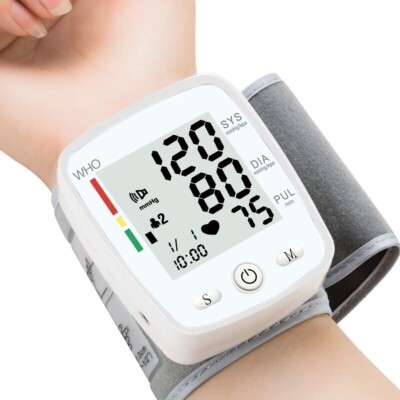 Blood Pressure Monitor Adjustable Wrist Cuff Digital Rechargeable CK-W355