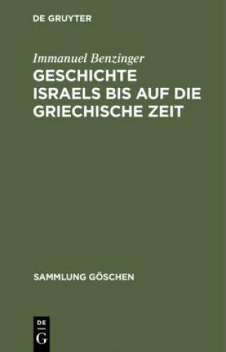 Thumbnail - Geschichte Israels Bis Auf Die Griechische Zeit 6778
