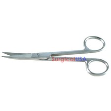 12 Operating Scissors 6.5" Curved Blades Sharp Sharp Points Ring Handles