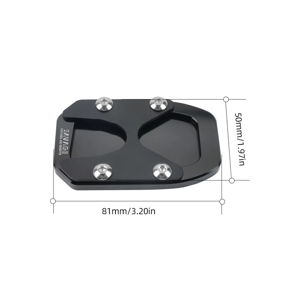 Almohadilla de extensión de placa de ampliación de soporte lateral para Yamaha XSR900 700 2022-2024 Foto 4 de 4