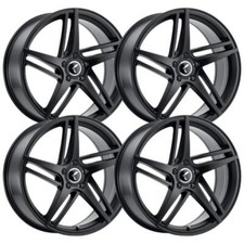 Set-4 Kraze Milano 20x8.5 5x115 38mm Satin Black Wheels Rims 20 Inch