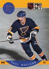 Paul MacLean 1990 Pro Set #266 St. Louis Blues