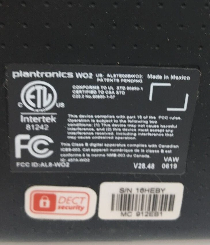 Plantronics 3-IN-1 Wireless Dect Headset System SAVI 745 W745-M NIB Free Ship - Image 4 of 4