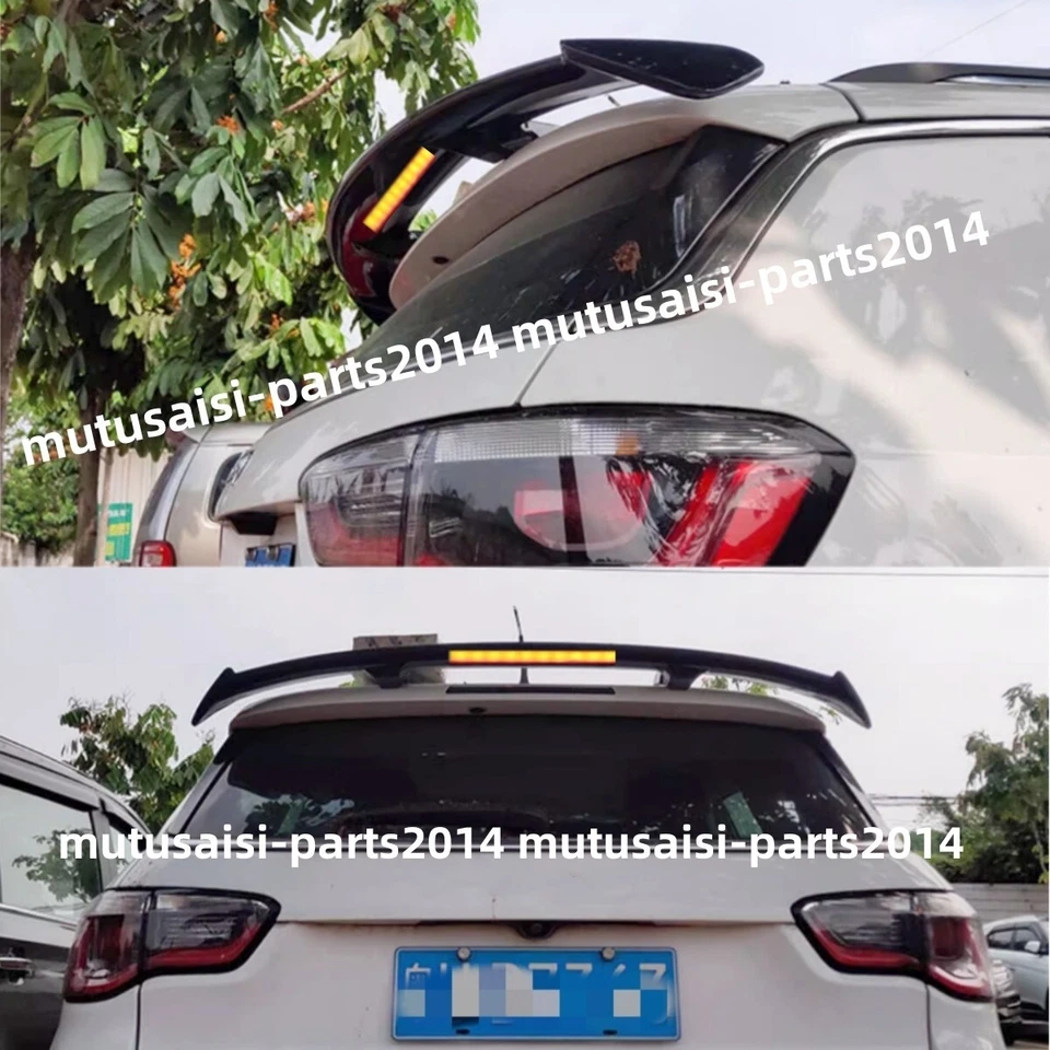 W/LIGHT UNIVERSAL FOR 2016-2024 JEEP COMPASS GLOSS REAR WINDOW ROOF SPOILER WING Foto 3 de 4
