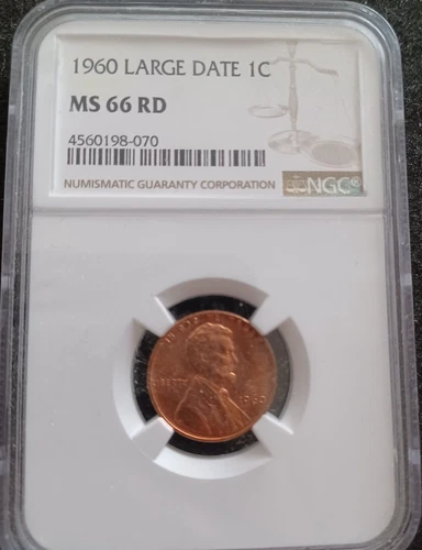 1960 1C Large Date Lincoln Memorial Cent NGC MS66 RD