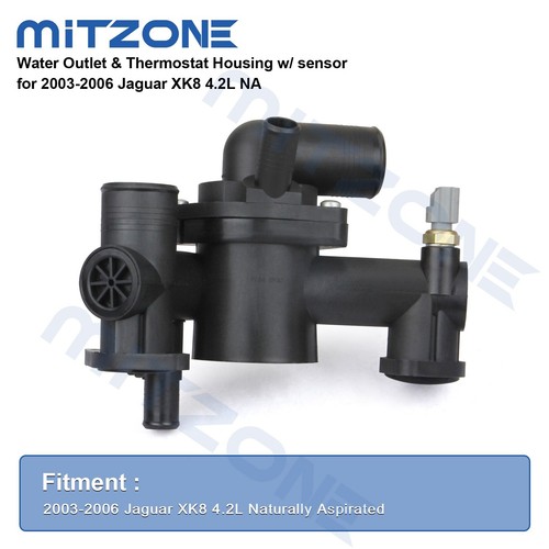 Water Outlet & Thermostat Housing w/ sensor for Jaguar XK8 2003-2006 4.2L NA🚗 - Picture 3 of 6