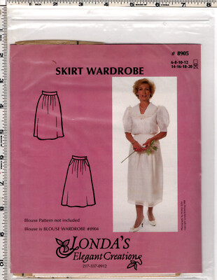 ''Skirt Wardrobe''  1989 Londa's Elegant Creations Sewing Pattern 8905 14-16-18-20