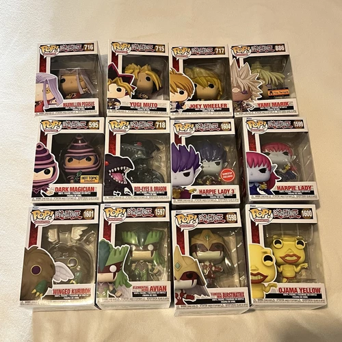 Yugioh Funko Pop Dark Magician 595 Yami Marik 886 Harpie Lady 3 1604 Lot Of 12