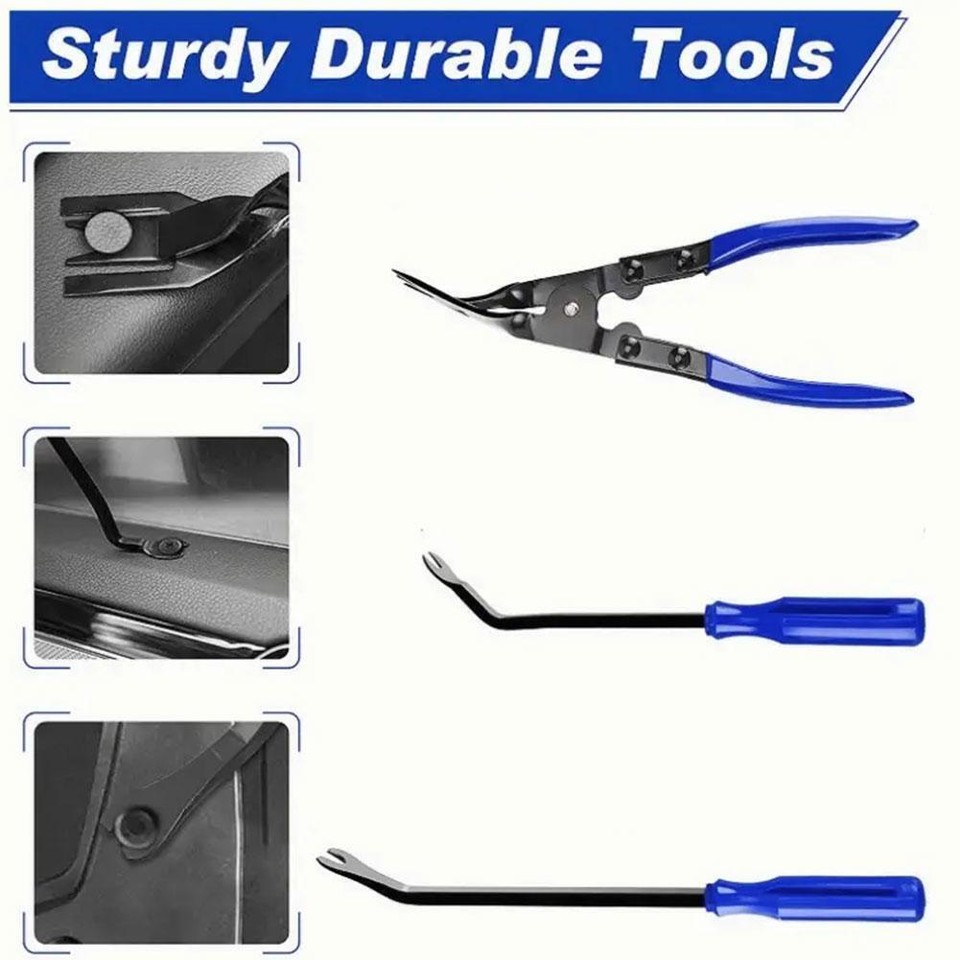 3Pcs Car Trim Removal Tool Auto Hand Tools Pry Bar Dash Panel Door