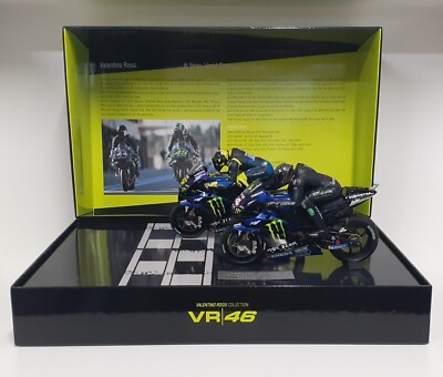 Minichamps Scale 1:12 Set Of 2 Yamaha Motogp Models Rossi