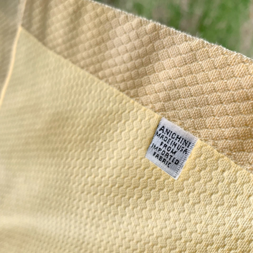 Cobertor Matelasse Amarillo Cama King Anichini Vermont Algodón Importado Reversible Foto 3 de 4