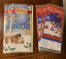 Christmas Cards Lot of 5 wrapped in plastic new Voila with envelopes