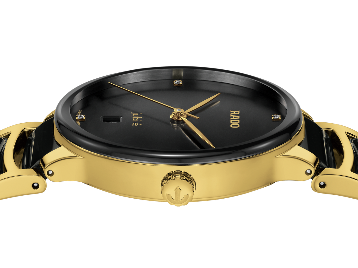 RADO Centrix 腕時計 ブラック ゴールド