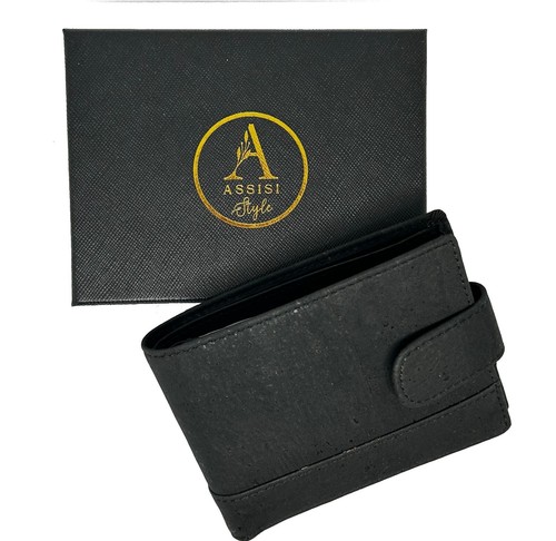 Assisi Style Vegan Wallet for Men - Bifold Cork Wallet - 3rd Anniversary Gifts - Picture 27 of 58