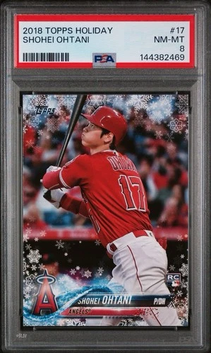 2018 TOPPS HOLIDAY ROOKIE CARD Shohei OHTANI 17 PSA 8