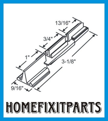 Bottom Shower Door Bottom Guide Set of 3   Southeastern Teg 28