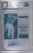 BAS 2018 Contenders Draft Picks Printing Plate Cyan 1/1 Estevan Florial Auto ow6