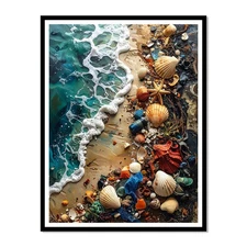 Coastline Texture Printable Wall Art Digital Image Download